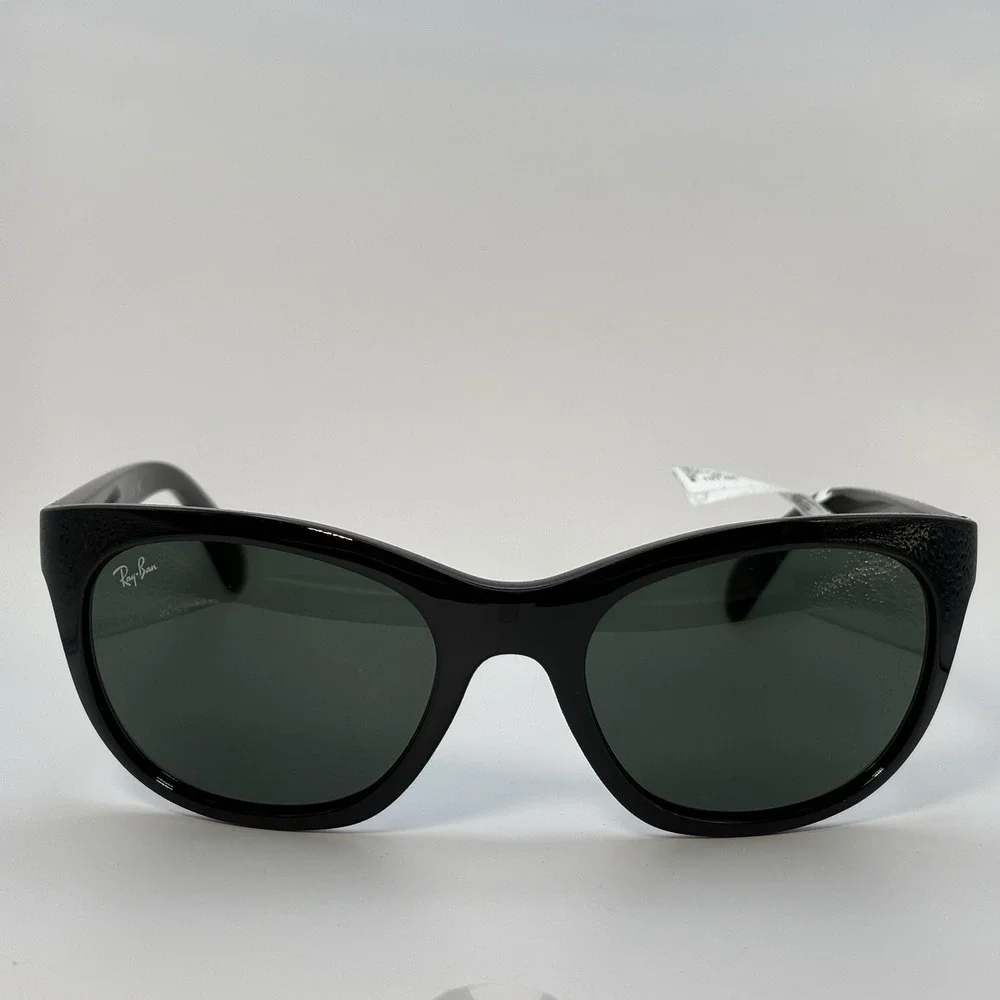 Ray Ban Highstreet RB4216 56mm Sunglasses Authentic Unisex Black Green
